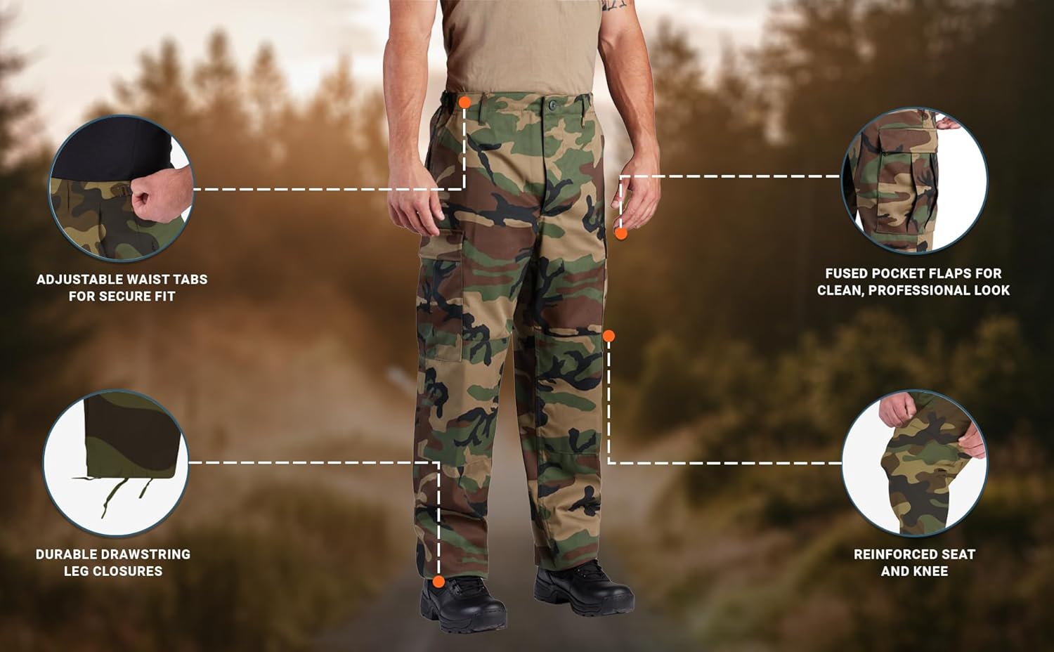 BDU Trouser Button Fly - Battle Rip 65 35 Ripstop BDU Trouser Button Fly - Battle Rip 65 35 Ripstop