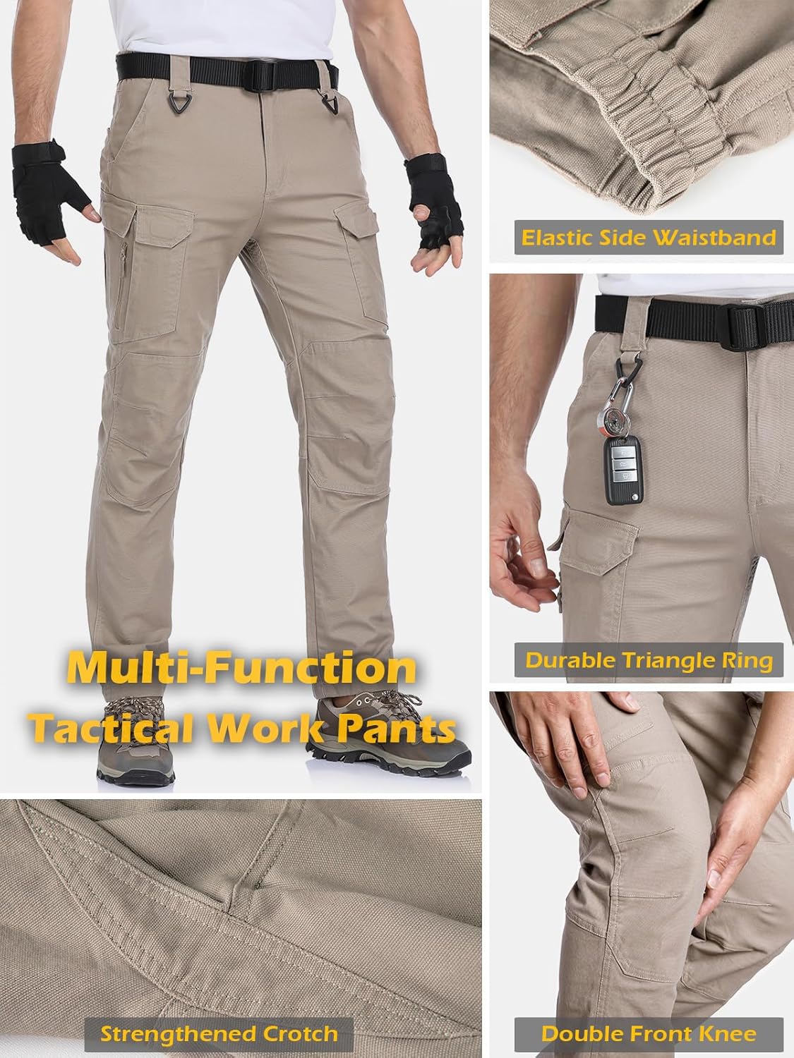 Men's Cotton Hiking Tactical Pants Lightweight Stretch Military Combat Cargo Work Pants Men's Cotton Hiking Tactical Pants Lightweight Stretch Military Combat Cargo Work Pants