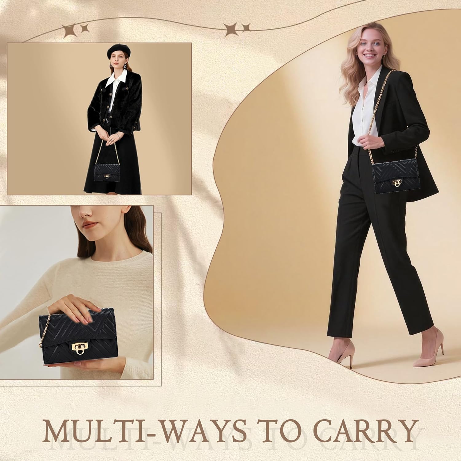 Small Crossbody Bag for Women Compact Phone Bag & Wallet Lightweight for Work Travel or Casual Outings