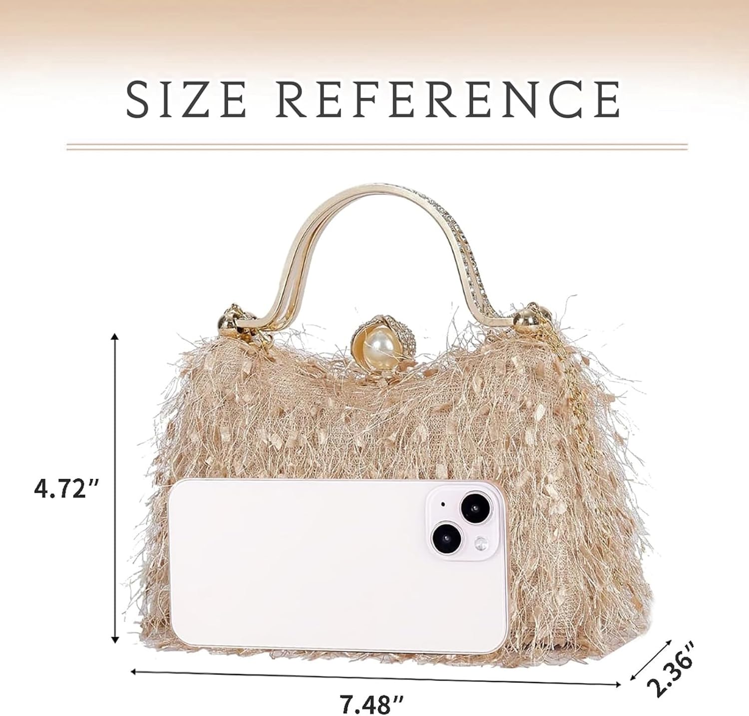 Clutch Purse for Women Evening Bag with Removable Chain Strap Handbag for Wedding Prom Cocktail Party