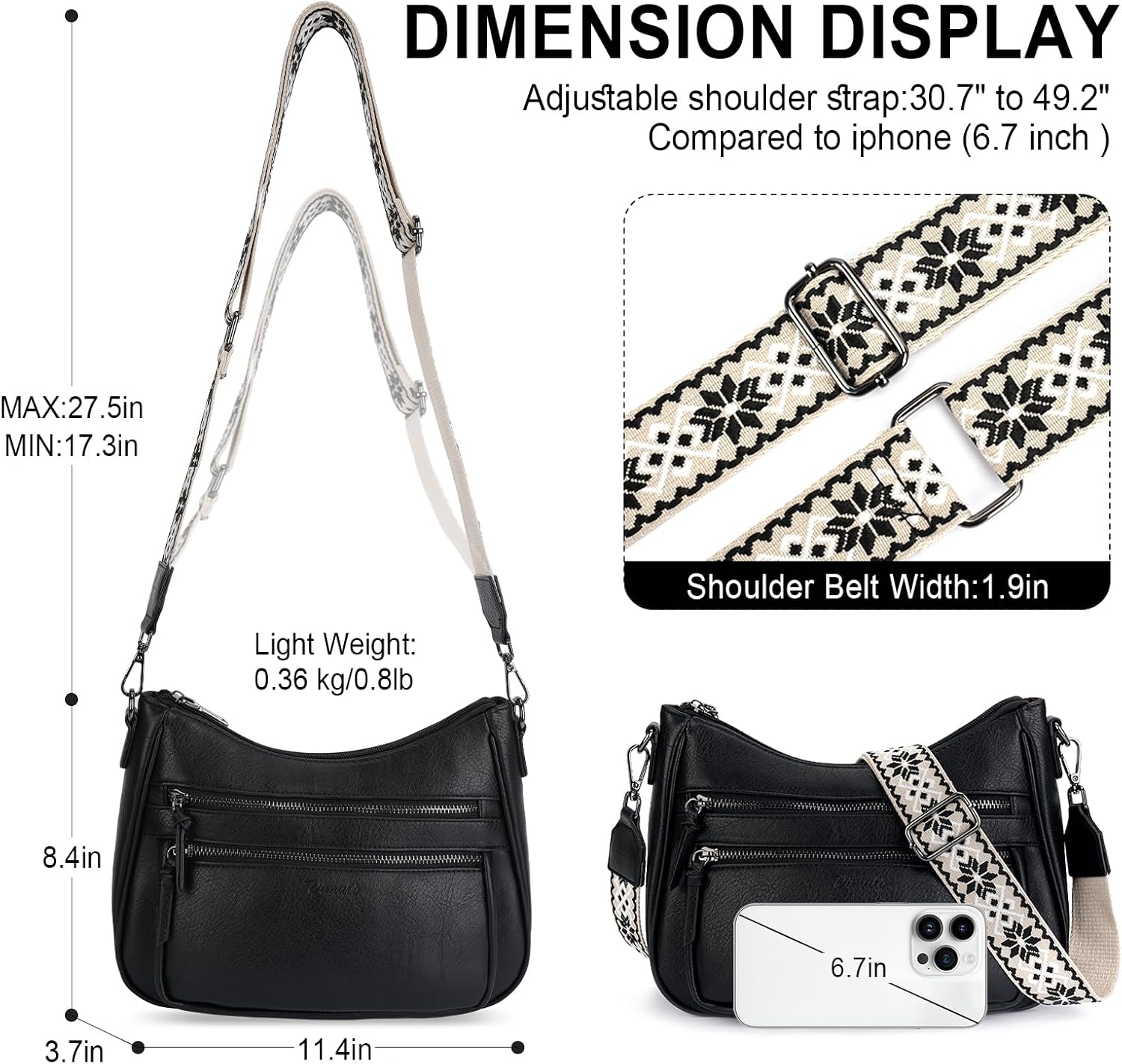 Crossbody Purses for Women Leather Bag Multi Pocket Shoulder Handbag Lightweight Travel Crossbody Purses for Women Leather Bag Multi Pocket Shoulder Handbag Lightweight Travel