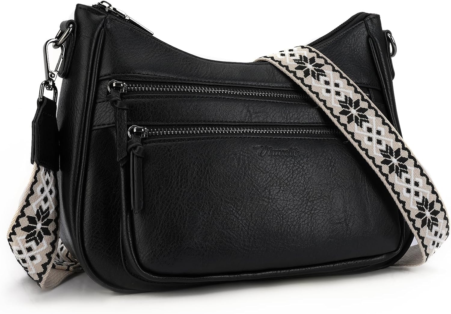 Crossbody Purses for Women Leather Bag Multi Pocket Shoulder Handbag Lightweight Travel