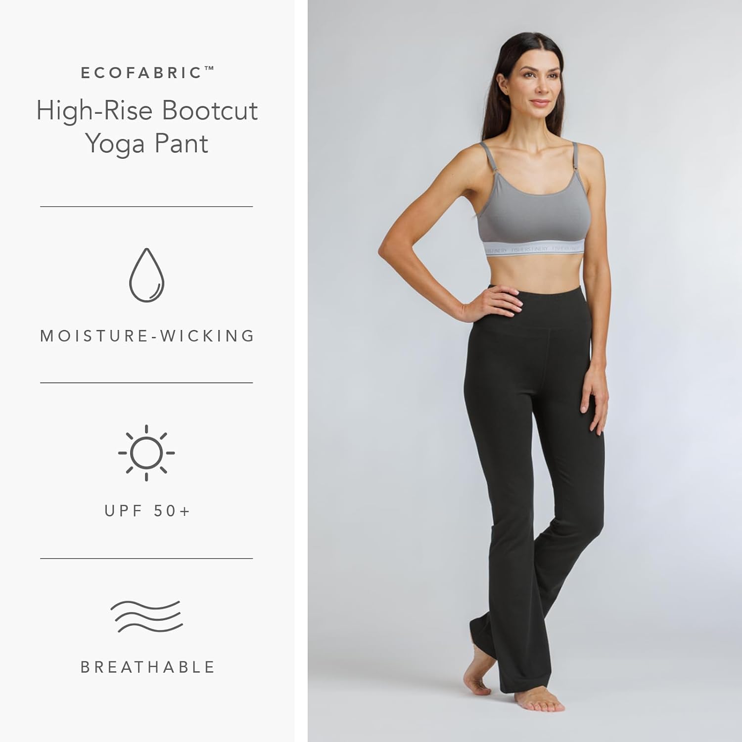 Women's Ecofabric High Waisted Bootcut Yoga Pants Comfy Athletic Leggings