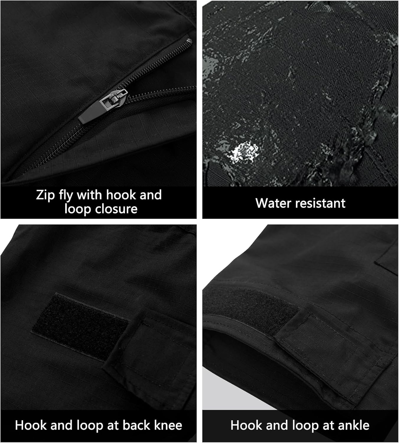 Tactical Pants for Men Water Resistant Hiking Pants Camo Cargo Pants with 10 Pockets No Belt and Kneepad