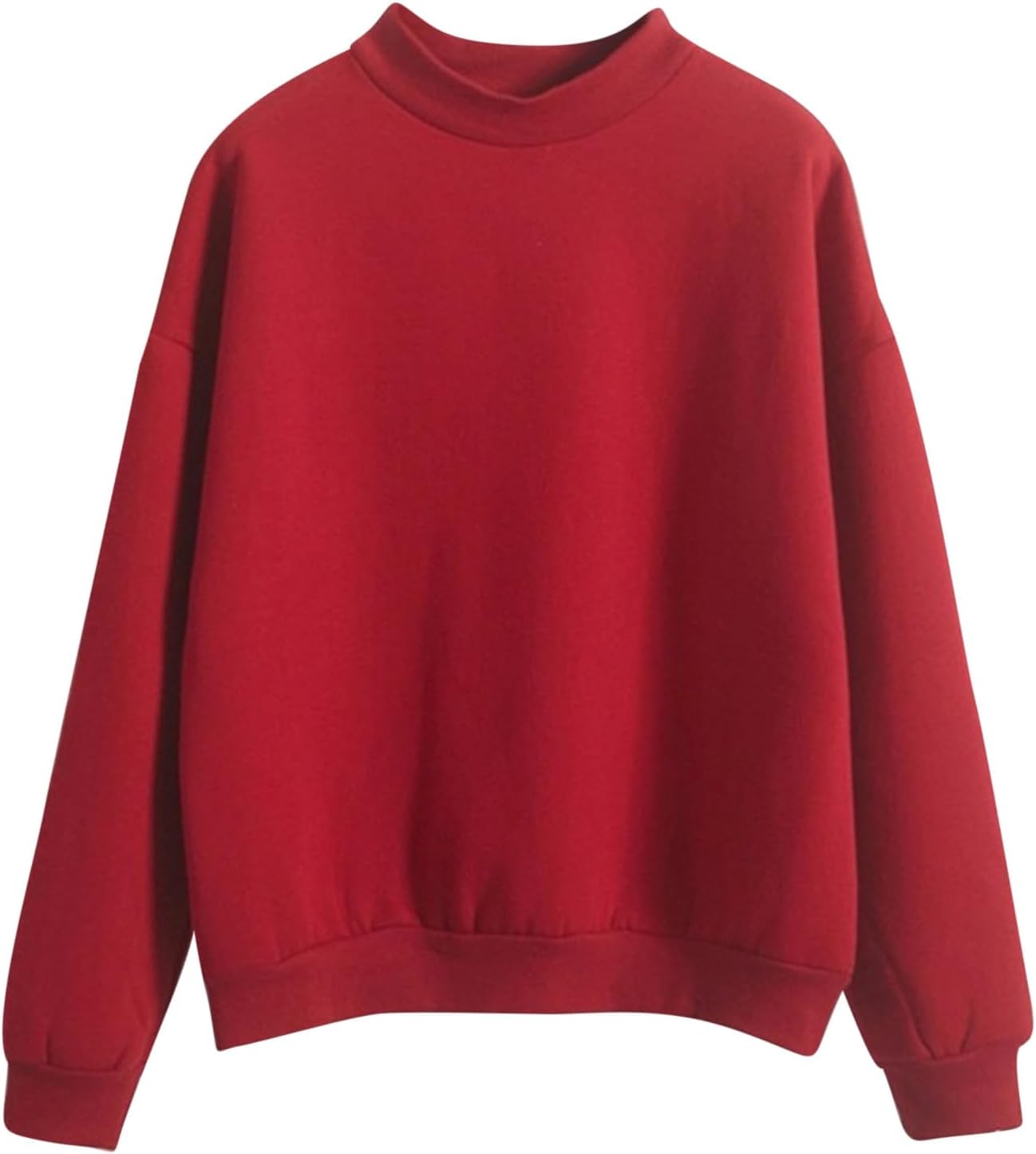 Crewneck Fleece Sweatshirts For Women Cute Fall Fashion Outfits Long Sleeve Oversized Sweatshirt Pullover Sweater