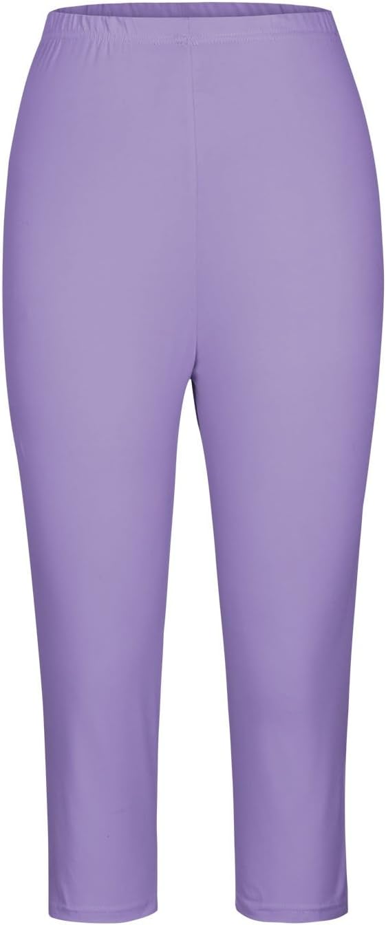 Capri Leggings for Women Stretch High Waisted Cropped Pants Summer Casual Capris Slacks Yoga Dress Pant
