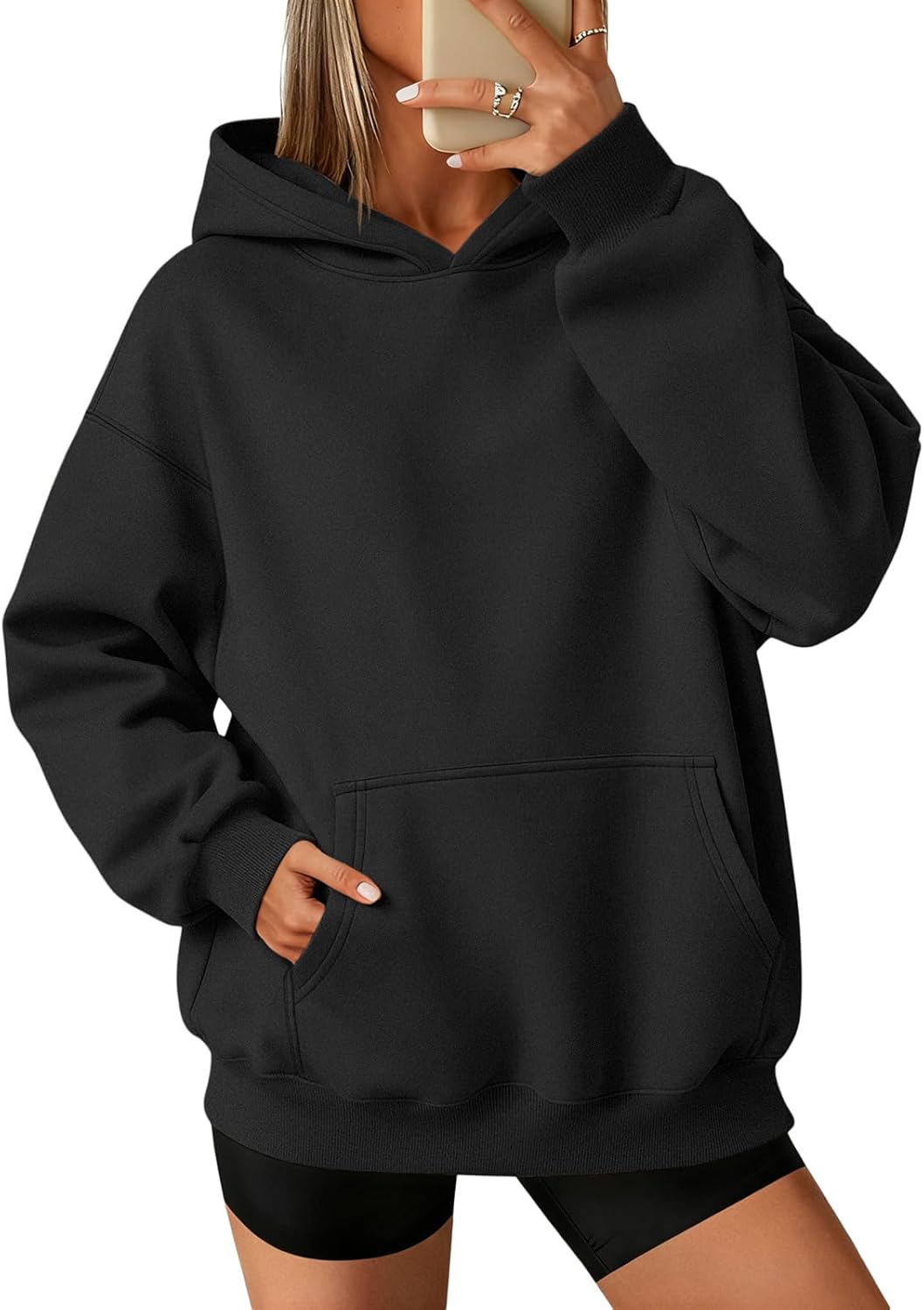 Womens Oversized Hoodies Fleece Sweatshirts Long Sleeve Sweaters Pullover Fall Clothes with Pocket