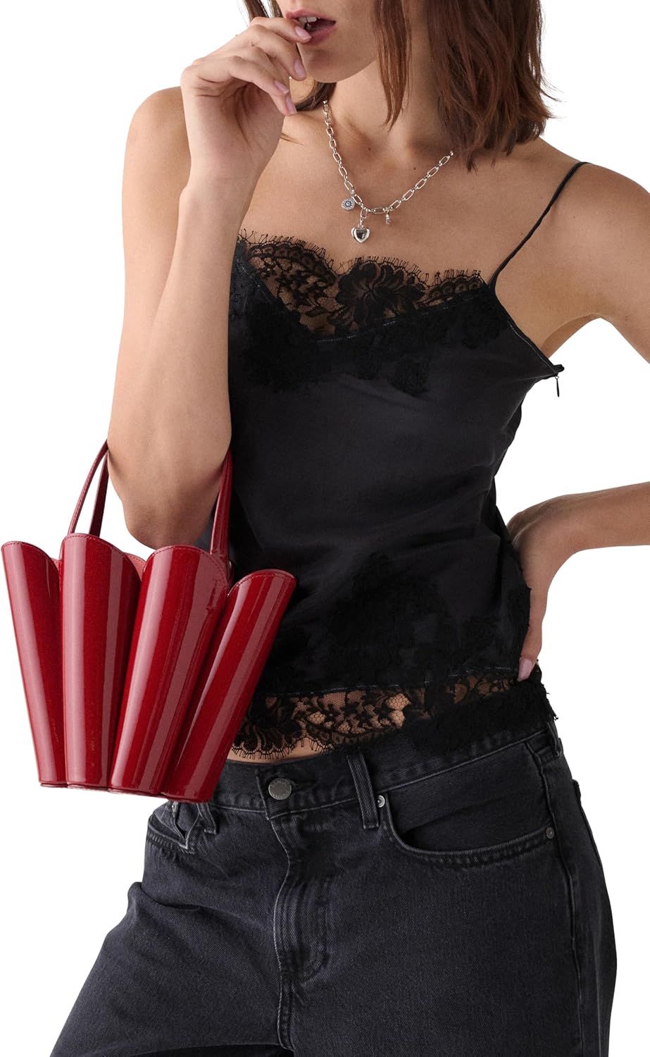 Women's Fine Grain Leather Bucket Bag
