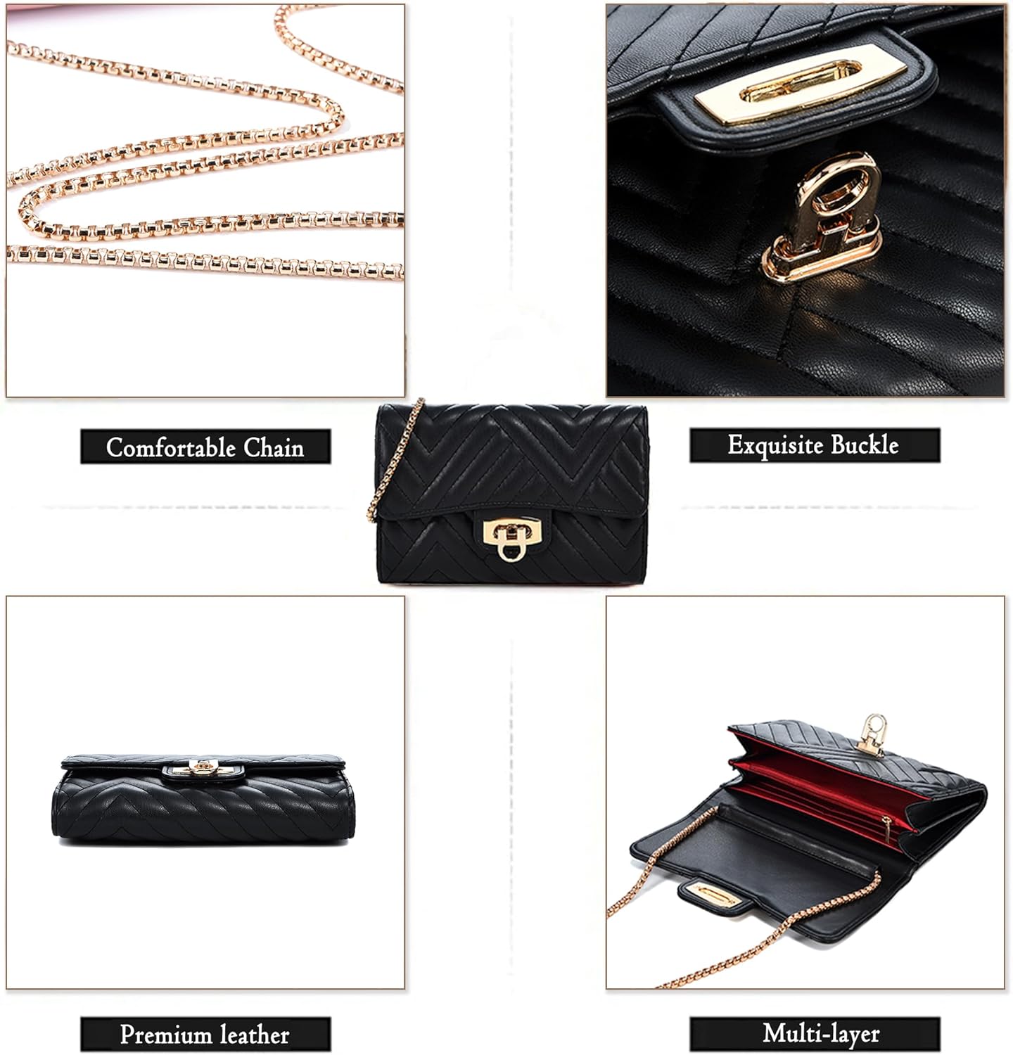 Small Crossbody Bag for Women Compact Phone Bag & Wallet Lightweight for Work Travel or Casual Outings