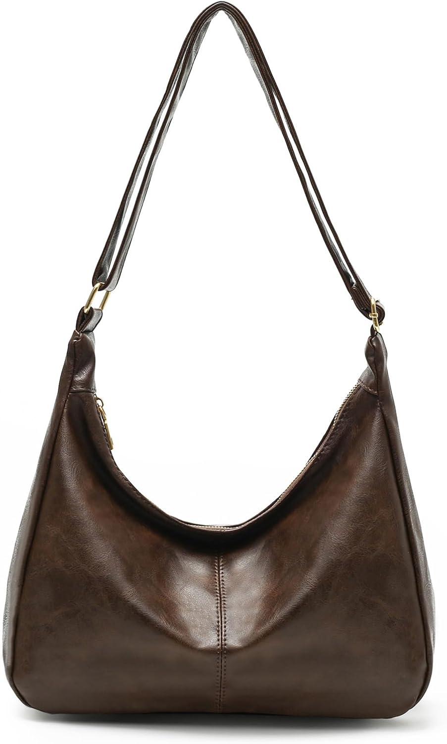 Slouchy Vegan Leather Shoulder Bag for Women Soft Crossbody Hobo Bags Everyday Tote Purses Handbags