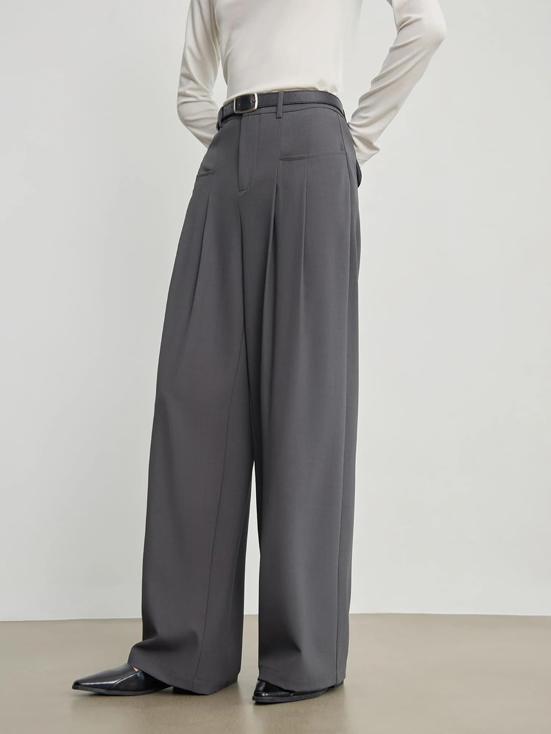 Women's Wide Leg Casual Pants Length Crotch Pants for Women