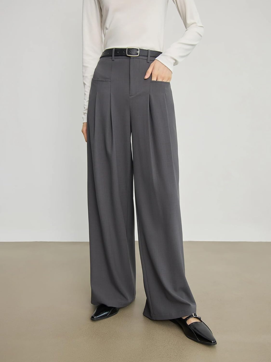 Women's Wide Leg Casual Pants Length Crotch Pants for Women Women's Wide Leg Casual Pants Length Crotch Pants for Women